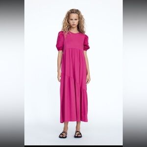 Zara VOLUMINOUS TIERED DRESS